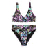 Pastel Goth Bat Sustainable Women's High Waisted Two-Piece Bikini
